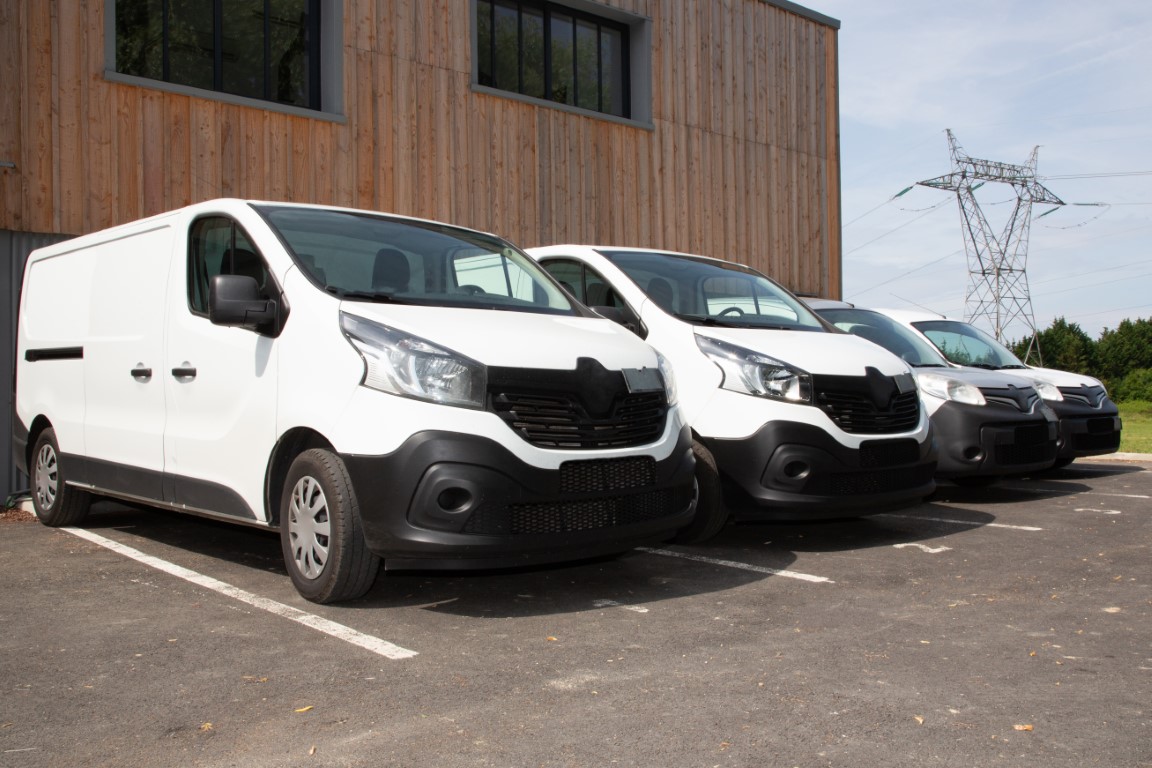 Fleet of service vehicles for a company